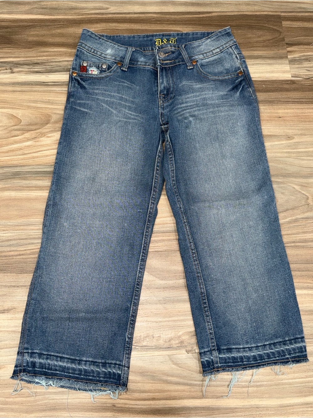 D&G Distressed Blue Relaxed-Leg Jeans